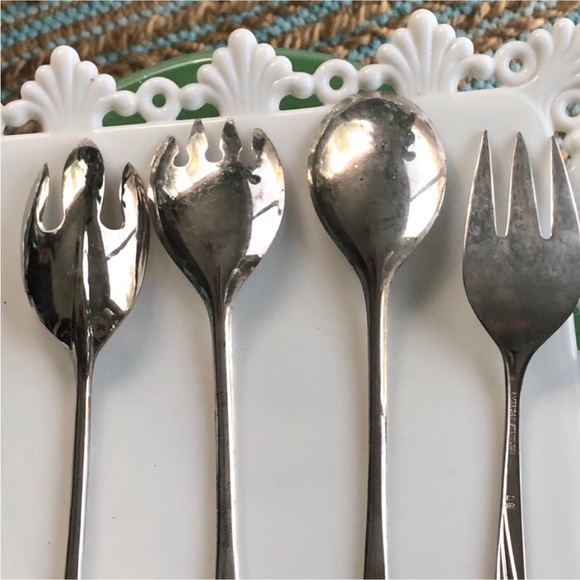 Italy Estate Silver Plate Stainless Serving Utensils - Picture 3 of 7